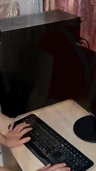 Nerd girl gets dick for fixing computer