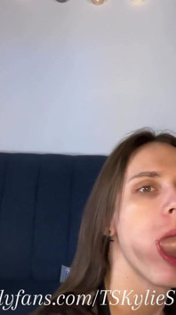 Trans Goddess Gives Me a Sloppy Blowjob Until I Cum - Kylie Star and Shadow Rick