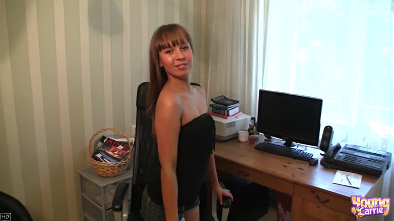 Young Carrie: Young Carrie Touches Teen Pussy in Office