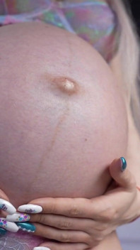 9 Month Pregnant Belly Is Hungry