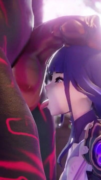 Raiden Shogun Genshin Impact Worshiping a Big Mitachurl Cock Porn Hilichurl 60 Fps
