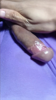 Asian Man with Hair Masturbating