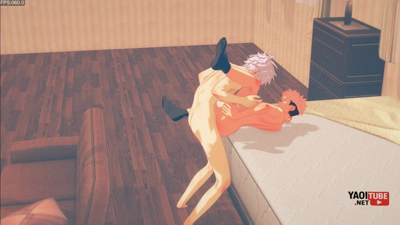 Yaoitube: Jujutsu Kaisen Yaoi - Gojo fode Yuuji em seu quarto