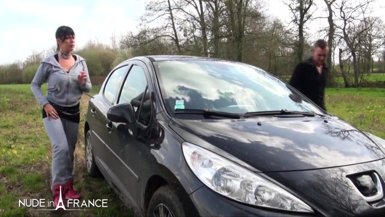 Nude in France: Naughty big boobed slut banged everywhere even on top of...
