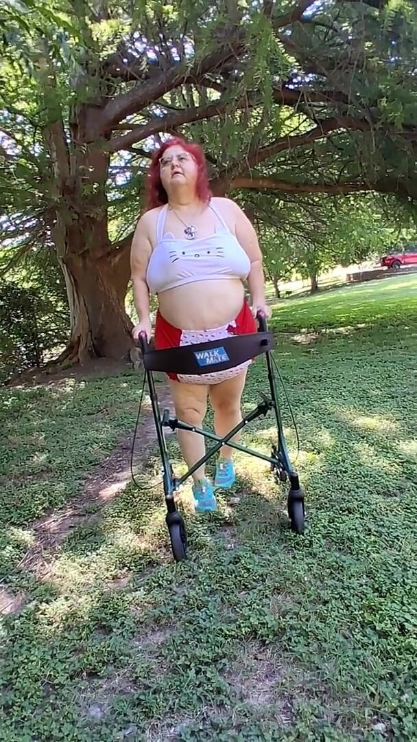 BBW Nurse Vicki Is Taking a Stroll in Her Hello Kitty Bathing Suit a Bikini! What Else Does She Do!