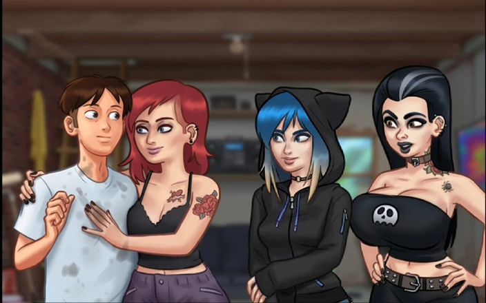 Lana Game plays: Summertime Saga 132 - Big Titty Goth Girl Emo Girls Drobne Hotties