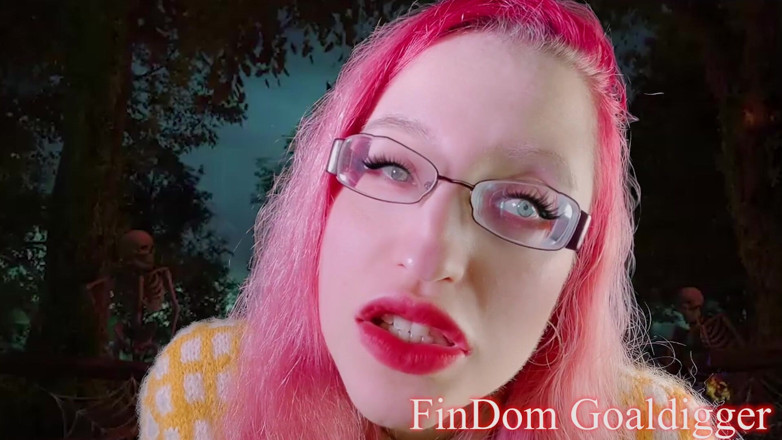 FinDom Goaldigger: La transformation du pénis aux noix d'Halloween