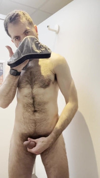 Jerking off at the Gym with a Big Cum Shot