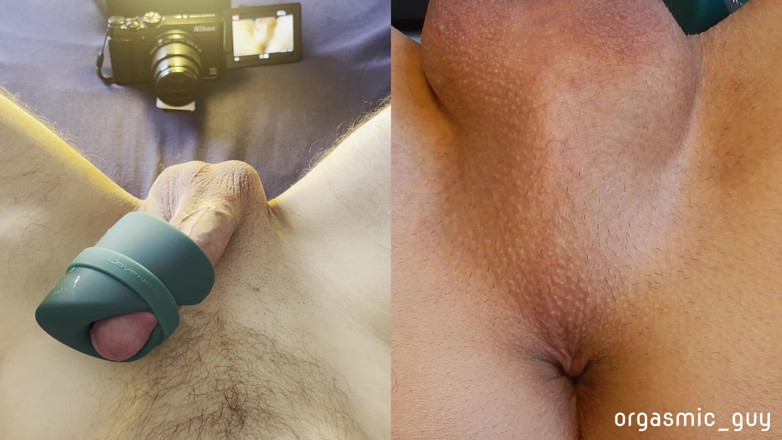 orgasmic_guy: My Favorite Toy Gives Me an Intense Orgasm - Split View...