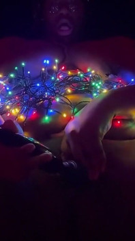 Ebony BBW Masturbates Christmas Edition