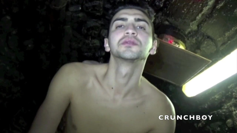 Crunch Boy: Two sexy French twink fuck hard in a common backroom