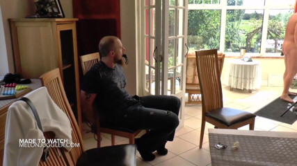 Melon Juggler: Husband watches her wife fuck