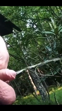 Stepdaddy pissing with his hot cock