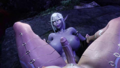 Hot Elven Futanari Fuck Hard in the Woods at Night thumbnail
