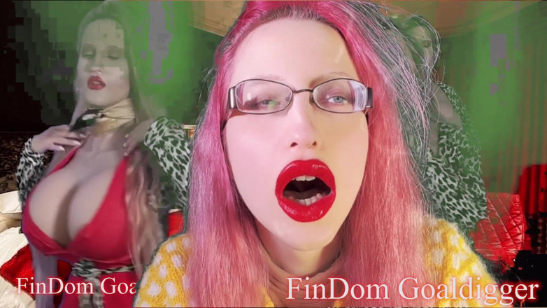 FinDom Goaldigger: Transformation des grosses lèvres orange