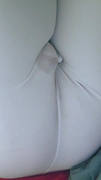 Cum Through White Nike Leggings Using a Vibrator Bullet