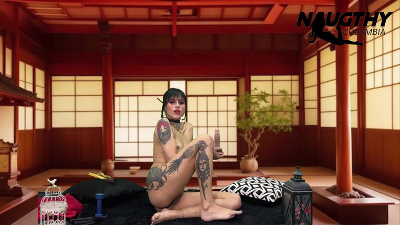 NaughtyColombia: Geisha Latin yang cantik menikmati pepeknya yang cantik