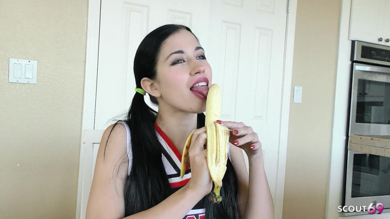 Full porn collection: Skinny Cheerleader Teen Alex with Hairy Pussy Gives Tinder Date...