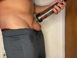 Greedy truck: Suction Pump Sucking a Nice Big Thick Cock and Eliminating...