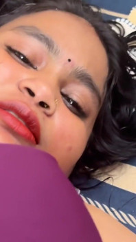 Newly Married Wife with Mehndi Hands in Orange Saree Husband Fucks Herhard