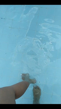 White Nails + Pool = Video for You Lol