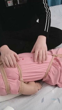 My Girlfriend Is Dressed as a Maid, Bound on the Bed and Played with at My Mercy
