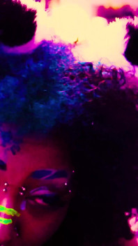 Ebony Neko Play With Little Bleu J in Uv Colors