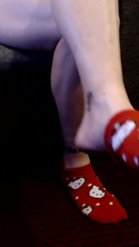 Retrait de la chaussette rouge naturelle