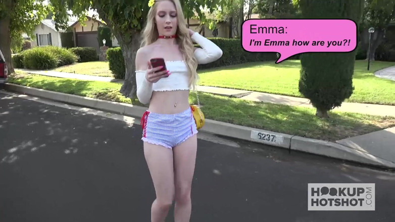 Hookup Hotshot: Skinny blonde teen babe gets fucked out by online date