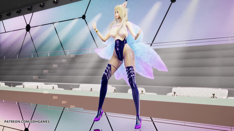 3D-Hentai Games: Chung Ha - juega kda Ahri, sexy liga de striptease de...