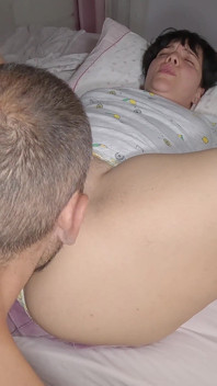Stepmom with Big Hairy Pussy. Fucks with Her Legs Open and Creampie.