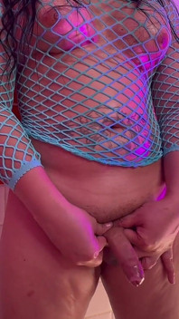 Ladyboy Kae Enjoys Playing with Her Hermaphrodite Features in Sexy Lingerie.