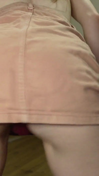 Slow Stripping and Teasing by My Skirt with Thong