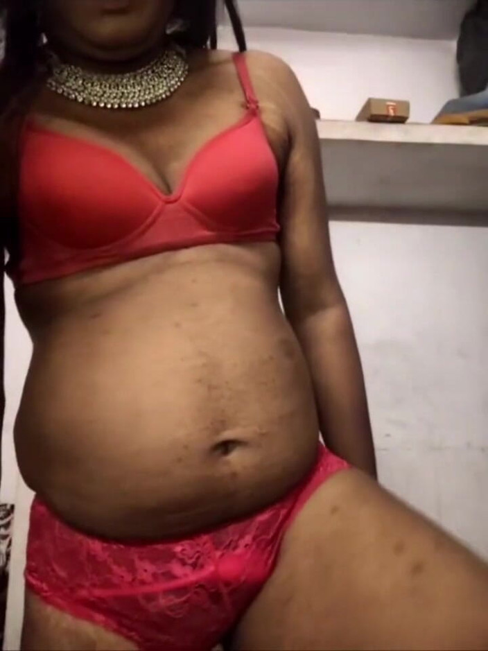 akhilzq: Desi Shemale Strocking Her Dick with Pressing Boobs