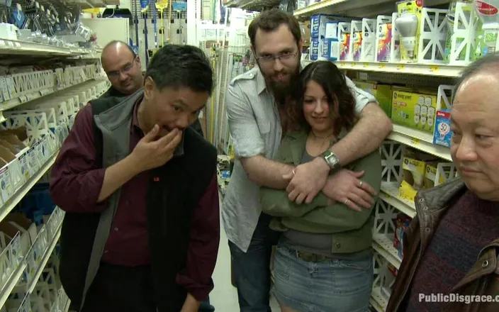 Public Disgrace by Kink: 20 Year Old Slut Gets Used in a Hardware Store