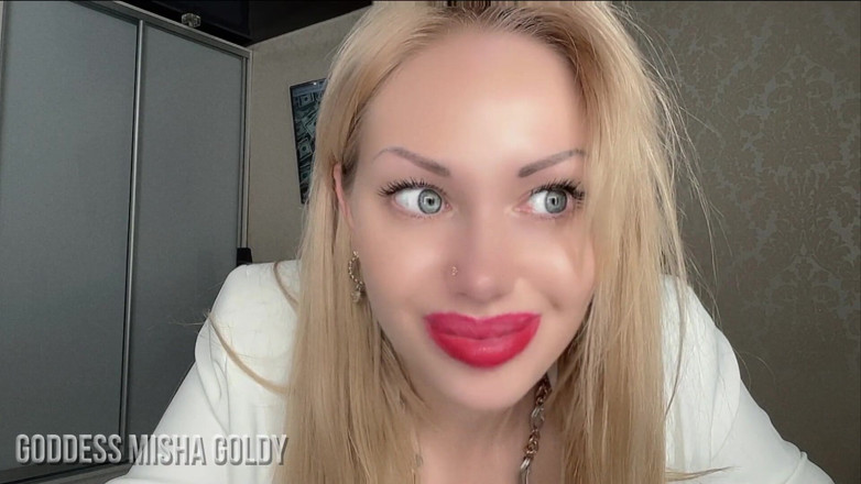 Goddess Misha Goldy: Přiznat, že jste sissy pro svého nejlepšího kamaráda!