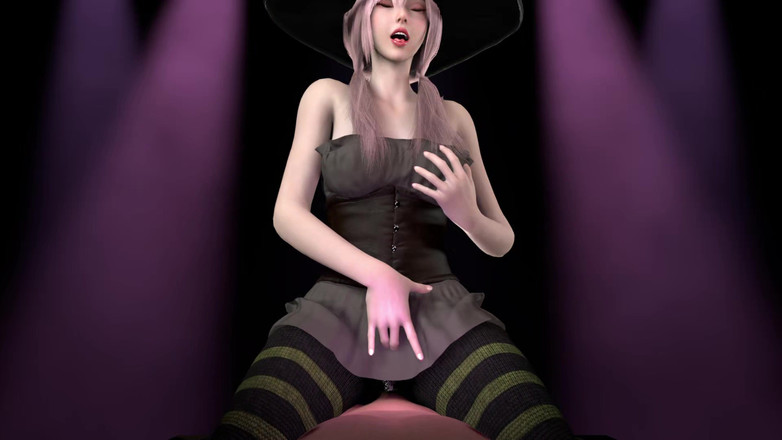 PixelAftDark: Korejská čarodějnice na klíně (halloweenská jízda POV)