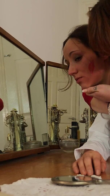 Step-mum Catches College Girl Mila at Her Dressing Table Face Slapping Punishment Wmv