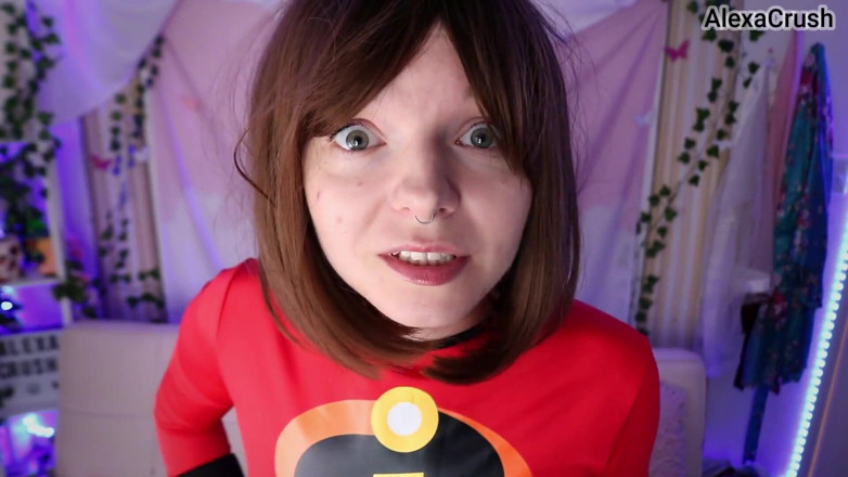 AlexaCrush: Mrs Incredible सिंड्रोम चूसती है देखने का बिंदु चेहरे पर वीर्य और लंड चुसाई