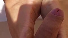 Sexy Blonde Amateur Mature Wife Enjoys Outdoor Footjobs