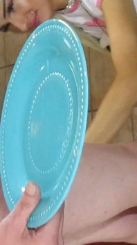Bambii Mercedes Is Actually Slurping the Cum From a Plate