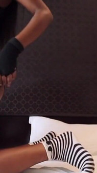 Ebony Dancing Before She Rides Her Dildo