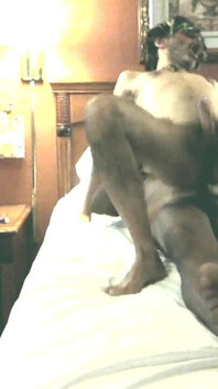 Nypster Sitting on a Big Bareback Black Cock