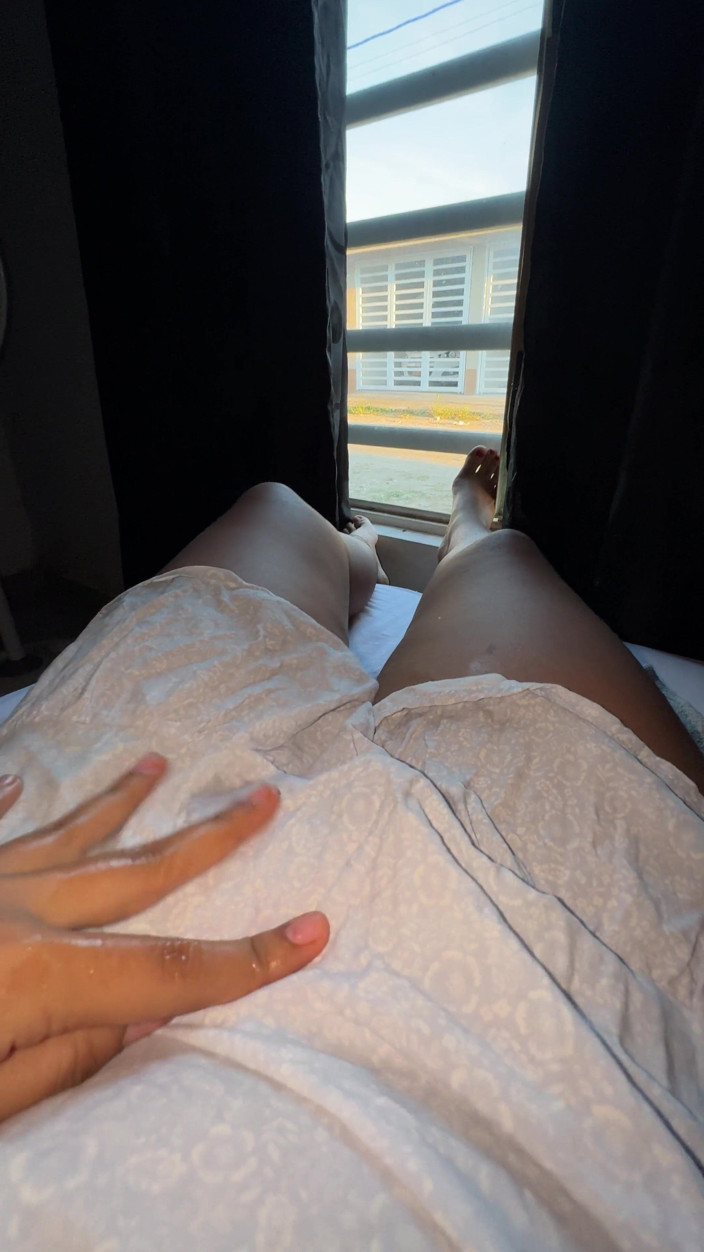 EMY_AND_JONH: My Neighbor Walks by and Sees Me Through the Window,...
