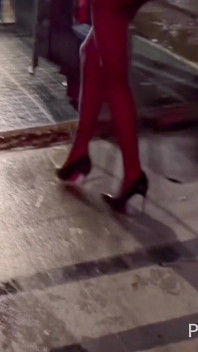 Lustful Long-legged Goddess in Glossy Stockings and High Heels-flashing, Car Wash Setting, Blowjob, and Creampie.
