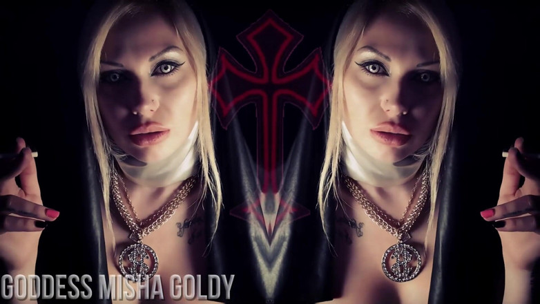 Goddess Misha Goldy: Estarás en el infierno si soy tu razón para masturbarme