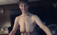 Granny Saggy Boobs and Belly Sucking Dick and Pussy Creampie