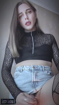 Tran Bitch Sasha Cums