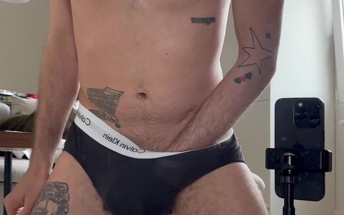Harry_Jen: Harry_jen | Gay fetiš chlap stříká ve spodním prádle