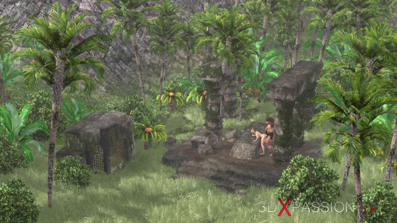 3dxpassion: A última ilha dos selvagens. Tribal chefe fodendo jovem loira